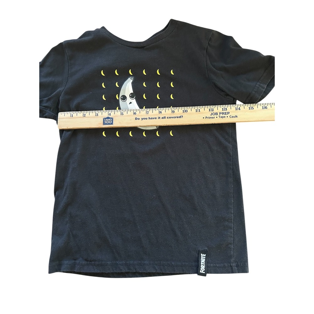 Fortnite Peely Banana Youth Medium Graphic T-Shirt Black Epic Games Boys Size 8 - Picture 5 of 6
